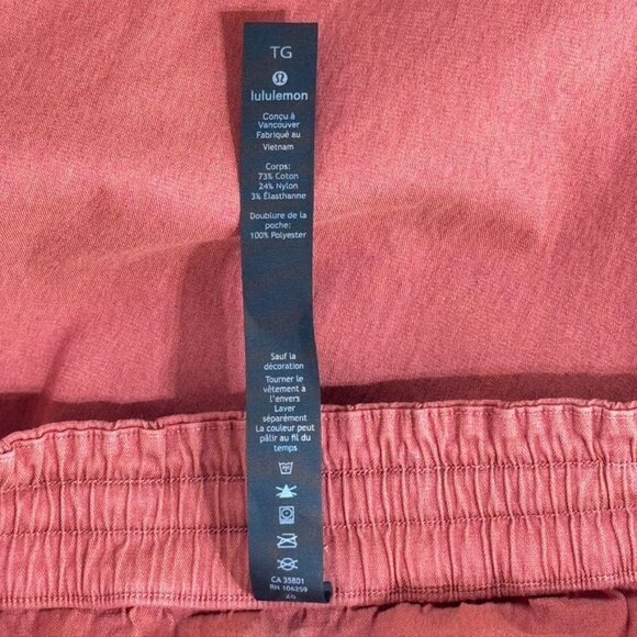 LULULEMON Mens Shorts Cotton Blend Stretch Drawstring Waist Pockets Size XL - Picture 8 of 10